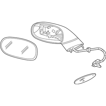 2005 Chevy Corvette Side View Mirrors - 15795837