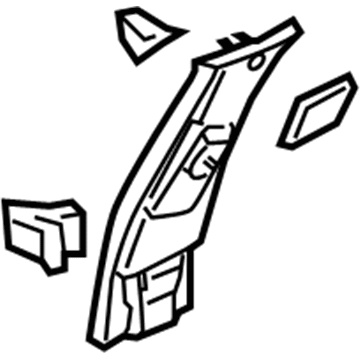 Buick 15290964 Upper Center Pillar Trim