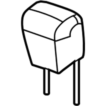 GM 20939764 Headrest, Black, Front