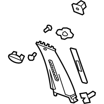 Saturn 25887571 Upper Center Pillar Trim