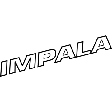 GM 15885696 Nameplate, Rear