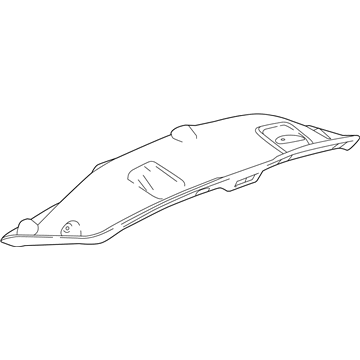 GM 39024608 Trunk Lid Trim, Jet Black, Passenger Side