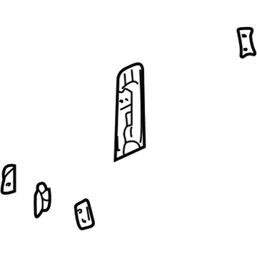 GM 25673048 Pillar Reinforcement, Center Passenger Side GM 25673048 Pillar Reinforcement, Center Passenger Side