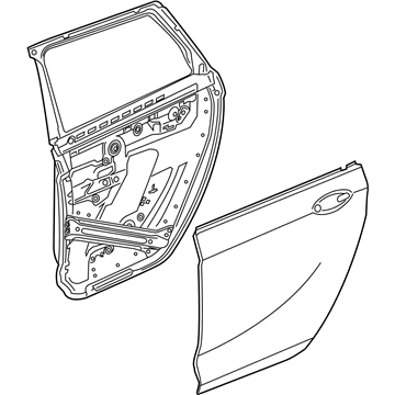 GM 39171974 Door Shell, Rear Driver Side