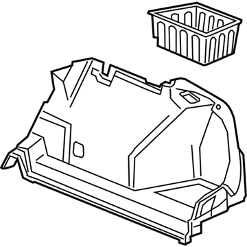 GM 84005582 Trunk Side Trim, Black Diamon, Rear Passenger Side GM 84005582 Trunk Side Trim, Black Diamon, Rear Passenger Side