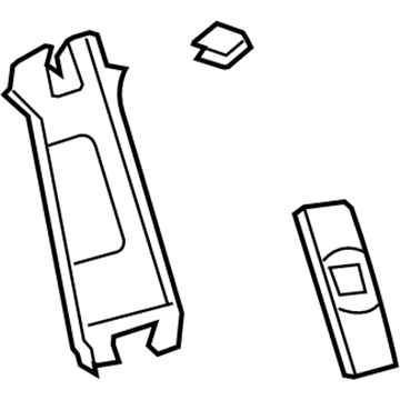 GM 19184766 Upper Center Pillar Trim, Inner Driver Side