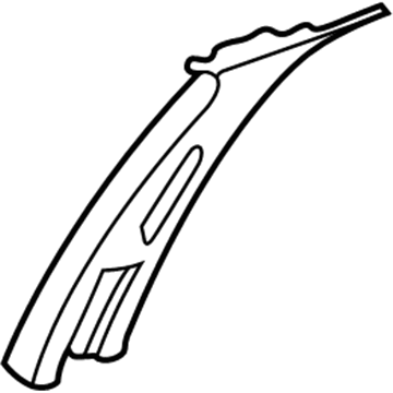 GM 22617719 Upper Center Pillar Trim, Gray, Inner Driver Side