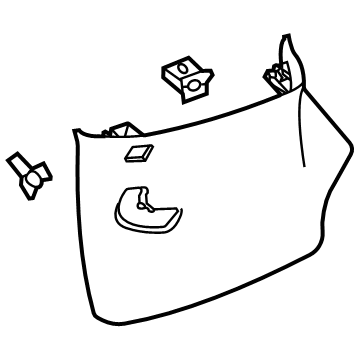 GM 84842699 Lock Pillar Trim, Black, Passenger Side