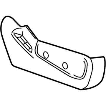 GM 84233171 Outer Finish Panel, Black, Front