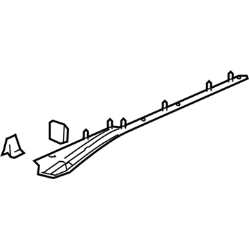 GM 25789435 Upper Molding, Gray, Driver Side