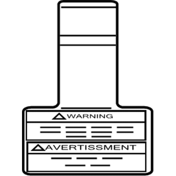 Pontiac 96425023 Air Bag Label