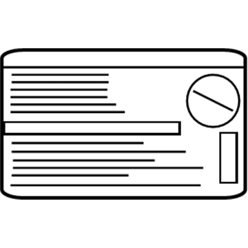 Pontiac 15058244 Air Bag Label