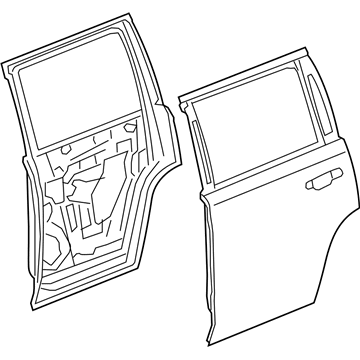 Cadillac 86532547 DOOR,REAR SIDE(SEE GROUP 16 "SHEET METAL/BODY SIDE AND REAR" FOR DETAILED ILLUSTRATED VIEW)