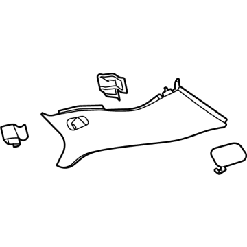 GM 42763420 Upper Quarter Trim, Passenger Side