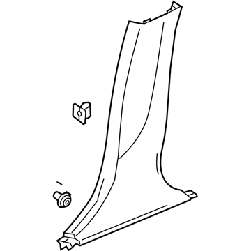 GM 23354904 Lower Center Pillar Trim, Black, Inner Driver Side