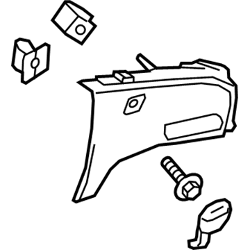 GM 23394643 Upper Trim, Black, Driver Side GM 23394643 Upper Trim, Black, Driver Side