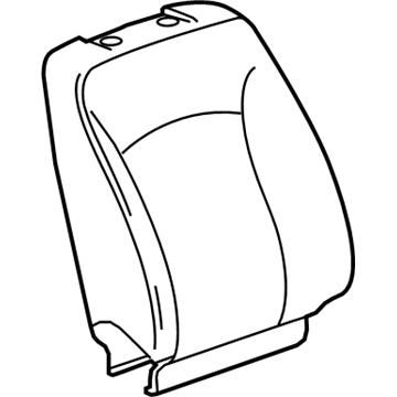 GM 22897835 Seat Back Cover, Black, Front GM 22897835 Seat Back Cover, Black, Front