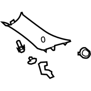 GM 20962792 Windshield Pillar Trim, Gray, Driver Side GM 20962792 Windshield Pillar Trim, Gray, Driver Side