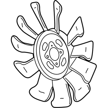 Cadillac Escalade EXT A/C Condenser Fan - 15017911