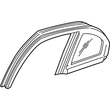 GM 10331628 Glass & Frame, Rear Driver Side GM 10331628 Glass & Frame, Rear Driver Side