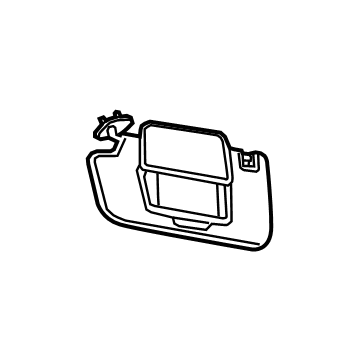 GM 84660808 Sunvisor, Jet Black, Driver Side GM 84660808 Sunvisor, Jet Black, Driver Side