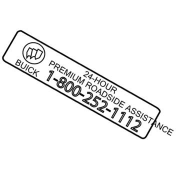 Buick 25633287 Info Label