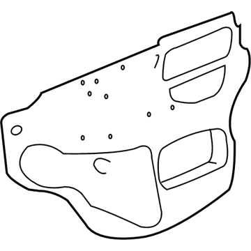 GM 19204828 Water Shield, Inner Passenger Side GM 19204828 Water Shield, Inner Passenger Side