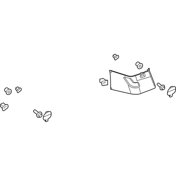 GM 84215335 Upper Quarter Trim, Gray, Driver Side