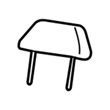 GM 12548985 Headrest, Blue, Front GM 12548985 Headrest, Blue, Front