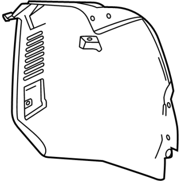 GM 84939302 Rear Fender Liner, Front Inner Driver Side GM 84939302 Rear Fender Liner, Front Inner Driver Side