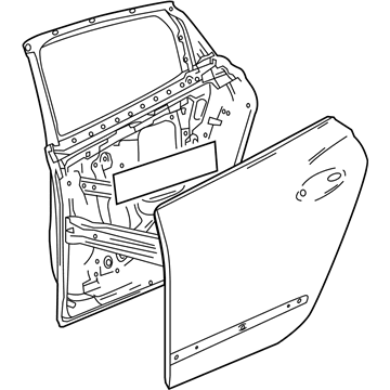 GM 26230717 Door Shell, Rear Driver Side