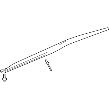 GM 84113136 Rocker Molding, Passenger Side, Carbon GM 84113136 Rocker Molding, Passenger Side, Carbon