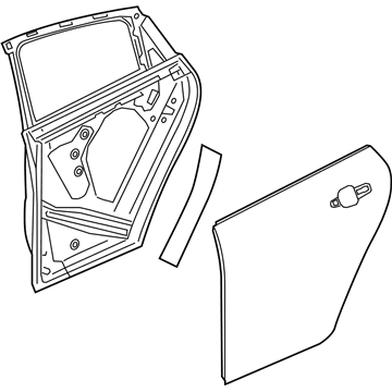 GM 84103473 Door Shell, Rear Passenger Side