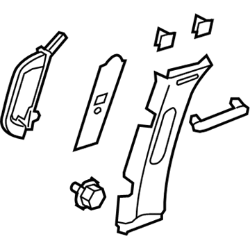 Cadillac 20986782 Upper Center Pillar Trim