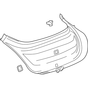 GM 84398373 Lower Gate Trim, Black, Rear