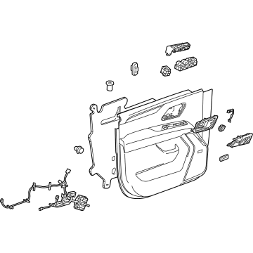 GM 85134687 Door Trim Panel, Black, Front Driver Side