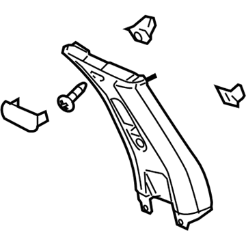 GM 23312077 Upper Center Pillar Trim, Inner Driver Side