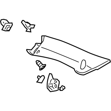 GM 23312100 Windshield Trim, Titanium, Driver Side GM 23312100 Windshield Trim, Titanium, Driver Side