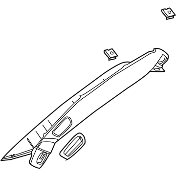 GM 23326758 Windshield Pillar Trim, Gray, Driver Side