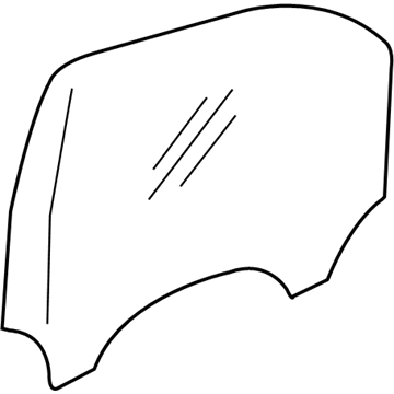 GM 22714357 Door Glass, Front Passenger Side