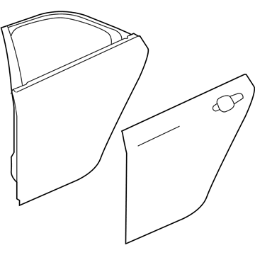 GM 23412560 Door Shell, Rear Passenger Side