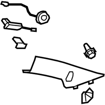 Saturn 25993060 Windshield Pillar Trim