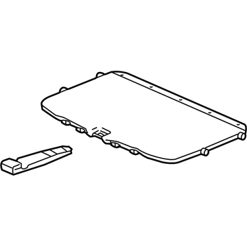 GM 22698045 Cargo Cover, Gray, Rear Driver Side