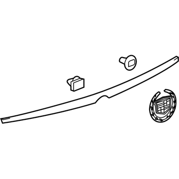 GM 22834035 Applique, Silver, Rear