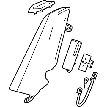 GM 84230933 Bolster, Black, Rear