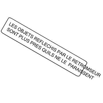 Chevy 95320458 Warning Label