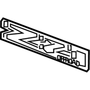 GM 23465289 Nameplate, Rear