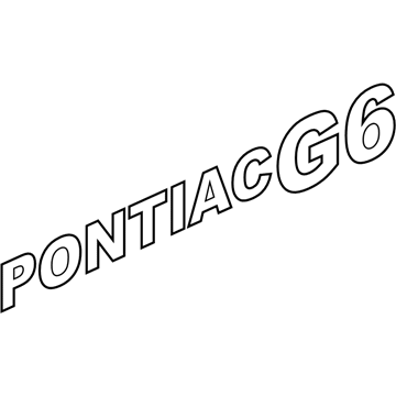 GM 15290127 Nameplate, Rear GM 15290127 Nameplate, Rear