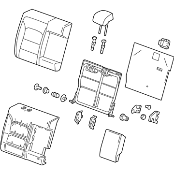 GM 84407782 Seat Back Cover, Brown, Rear GM 84407782 Seat Back Cover, Brown, Rear