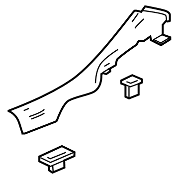 GM 84813544 Rear Sill Plate, Jet Black, Driver Side